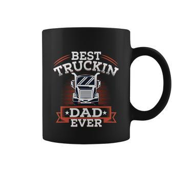 Best Trucking Dad Ever Big Rig Trucker Truck Driver Gift V2 Coffee Mug - Monsterry CA