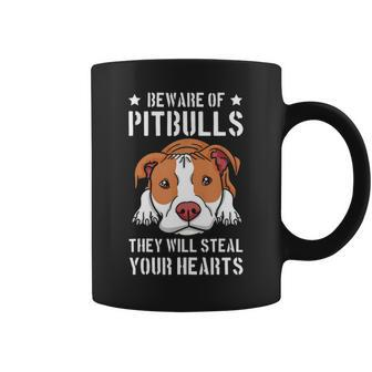 Beware Of Pitbull They Will Still Your Heart Pit Bull Pibble Coffee Mug - Thegiftio UK
