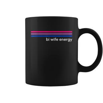 Bi Wife Energy Bisexual Pride Flag Bisexuality Lgbtq V2 Coffee Mug - Monsterry DE