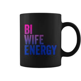 Bi Wife Energy Lgbtq Support Lgbt Bisexual Flag Vintage Coffee Mug - Monsterry DE