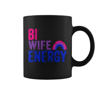 Bi Wife Energy Lgbtq Support Lgbt Bisexual Flag Vintage V2 Coffee Mug - Monsterry DE