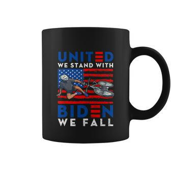 Biden Falling Memes United We Stand With Biden We Fall Graphic Design Printed Casual Daily Basic Coffee Mug - Thegiftio UK