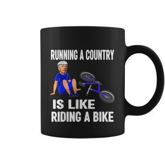 Biden Falls Off Bike Joe Biden Falling Off His Bicycle Funny V4 Coffee Mug - Monsterry DE