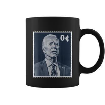 Biden Zero Cents Stamp 0 President Joe Biden Coffee Mug - Monsterry