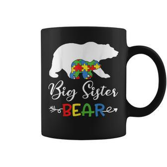 Big Sister Bear Puzzle Autism Awareness Gifts Coffee Mug - Thegiftio UK