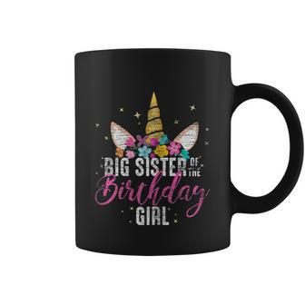 Big Sister Of The Birthday Girl Sister Unicorn Birthday Graphic Design Printed Casual Daily Basic Coffee Mug - Thegiftio UK