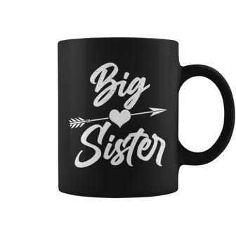 Big Sister Vintage Heart Arrow Graphic Design Printed Casual Daily Basic Coffee Mug - Thegiftio UK