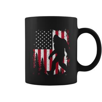 Bigfoot 4Th Of July American Usa Flag Patriotic Kids Coffee Mug - Monsterry CA