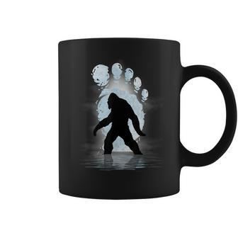 Bigfoot Footprint Moon Light Funny Sasquatch Coffee Mug - Thegiftio UK