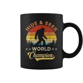 Bigfoot Hide And Seek World Champion Sasquatch Retro Vintage Coffee Mug - Thegiftio UK