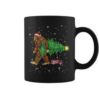 Bigfoot Santa Christmas Tree Lights Funny Xmas Sasquatch V2 Coffee Mug - Thegiftio UK