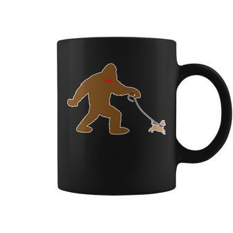 Bigfoot Walking Chihuahua Dog Coffee Mug - Monsterry AU