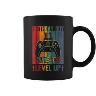 Birthday Boy 11 Time To Level Up 11 Birthday 11 Year Old Cool Gift Coffee Mug - Monsterry