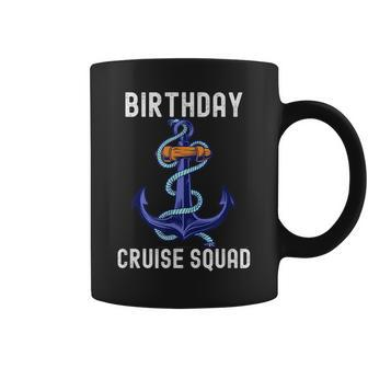Birthday Cruise Squad For Vacation Party Group With Anchor Coffee Mug - Thegiftio UK