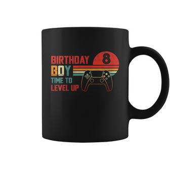 Birthday Gamer Apparel Collectionskids Birthday Boy 8 Time To Level Up Vintage Coffee Mug - Monsterry UK
