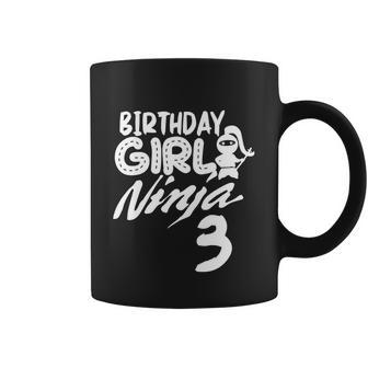Birthday Girl Ninja 3 Ninja Bday 3 Year Old Birthday Party Great Gift Coffee Mug - Thegiftio UK