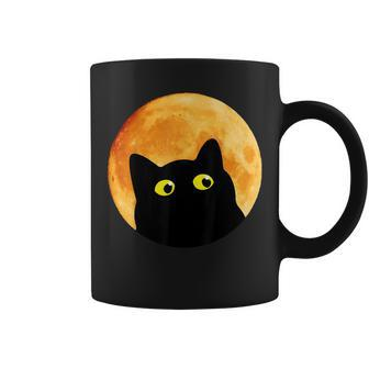Black Cat Halloween Design Funny Cat Halloween Coffee Mug - Seseable