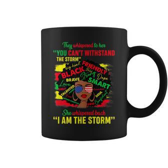 Black History Month Women I Am The Storm Strong African Girl Coffee Mug - Thegiftio UK