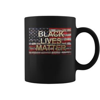 Black Lives Matter Abstract United States Flag T-Shirt Graphic Design Printed Casual Daily Basic Coffee Mug - Thegiftio UK