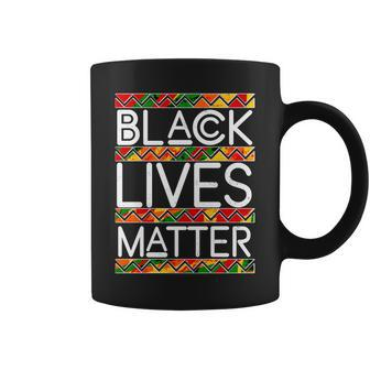 Black Lives Matter Traditional Colors Tshirt Coffee Mug - Monsterry