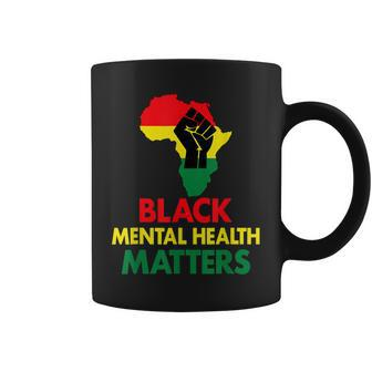 Black Mental Health African Map Mental Health Awareness Coffee Mug - Thegiftio UK