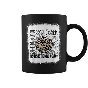 Bleached Leopard Instructional Coach Typography Teacher Gift Coffee Mug - Thegiftio UK