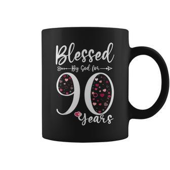 Blessed By God For 90 Years Old 90Th Birthday Gift For Women  Coffee Mug