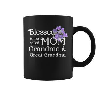 Blessed To Be Called Mom Grandma & Great Grandma Tshirt Coffee Mug - Monsterry