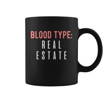 Blood Type Real Estate Design For Realtor Selling Homes Graphic Design Printed Casual Daily Basic Coffee Mug - Thegiftio UK