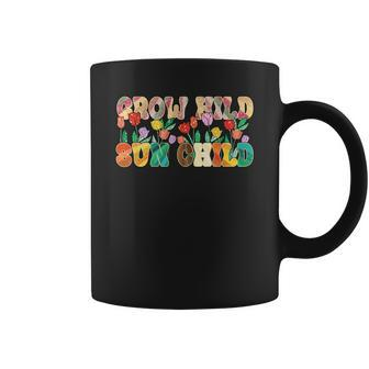 Boho Vintage Grow Wild Sun Child Colorful Design Coffee Mug - Seseable