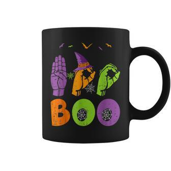 Boo Hands American Sign Language Pride Asl Funny Halloween Coffee Mug - Thegiftio UK