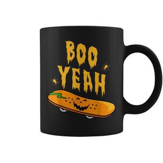 Boo Yeah Skateboard Halloween Spider Skateboard Cute Coffee Mug - Thegiftio UK