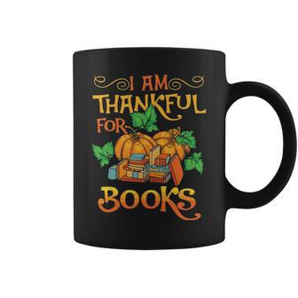 Book Autumn Pumpkin Thankful For Books Coffee Mug - Thegiftio UK