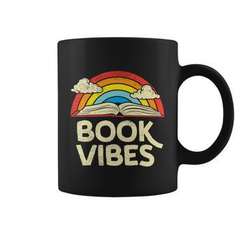 Book Vibes Book Lover Bookworm Funny Bookrish Reading Library Retro Coffee Mug - Thegiftio UK