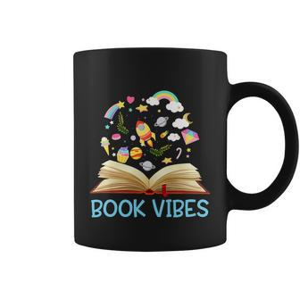 Book Vibes Book Lover Bookworm Funny Bookrish Reading Library V2 Coffee Mug - Thegiftio UK