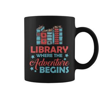 Books In Library Where The Adventure Begins Coffee Mug - Thegiftio UK