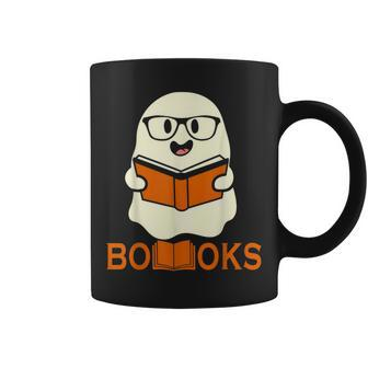 Booooks Ghost Boo Read Books Library Teacher Halloween Cute V3 Coffee Mug - Thegiftio UK
