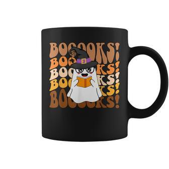 Booooks Ghost Funny Halloween Teacher Book Library Reading V2 Coffee Mug - Thegiftio