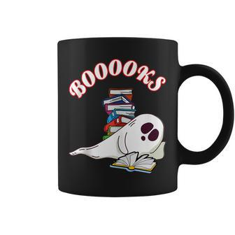Booooks Ghosts Halloween Reading Book Teacher Kids Coffee Mug - Thegiftio UK