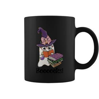 Boooooks Ghost Funny Halloween Quote Coffee Mug - Monsterry