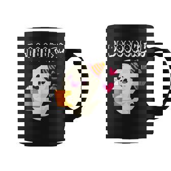 Boooooks Ghost Reading Book Halloween Coffee Mug - Thegiftio