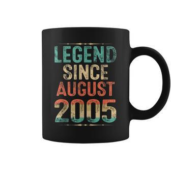Born August 2005 Birthday Gift Legend Since 2005 17 Year Old Coffee Mug - Thegiftio UK