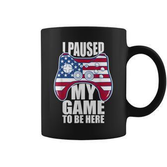 Boys 4Th Of July I Paused My Game To Be Here Coffee Mug - Seseable