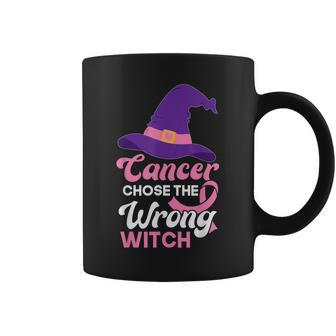 Breast Cancer Awareness Halloween Costume Pink Ribbon Witch Coffee Mug - Seseable