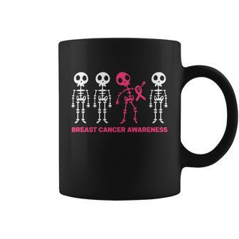 Breast Cancer Awareness Sleleton Halloween Quote Coffee Mug - Monsterry AU