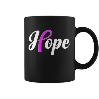 Breast Cancer Hope Ribbon Tribute Logo Coffee Mug - Monsterry CA