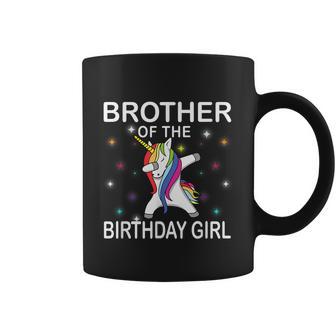 Brother Of The Birthday Girl Unicorn Dabbing Party Tshirt Coffee Mug - Monsterry