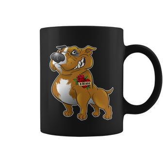 Brown Pitbull I Love Mom Coffee Mug - Monsterry UK