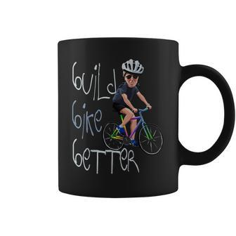 Build Bike Better Funny Joe Biden Riding Bike Bicycle Meme Coffee Mug - Thegiftio UK
