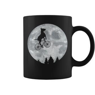 Bull Terrier Riding Moon Bike Halloween Lunar Cycling Coffee Mug - Thegiftio UK